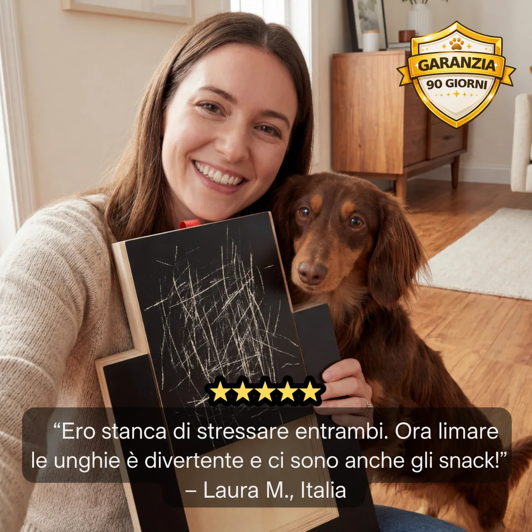 Cliente con cane e GrattaSnack