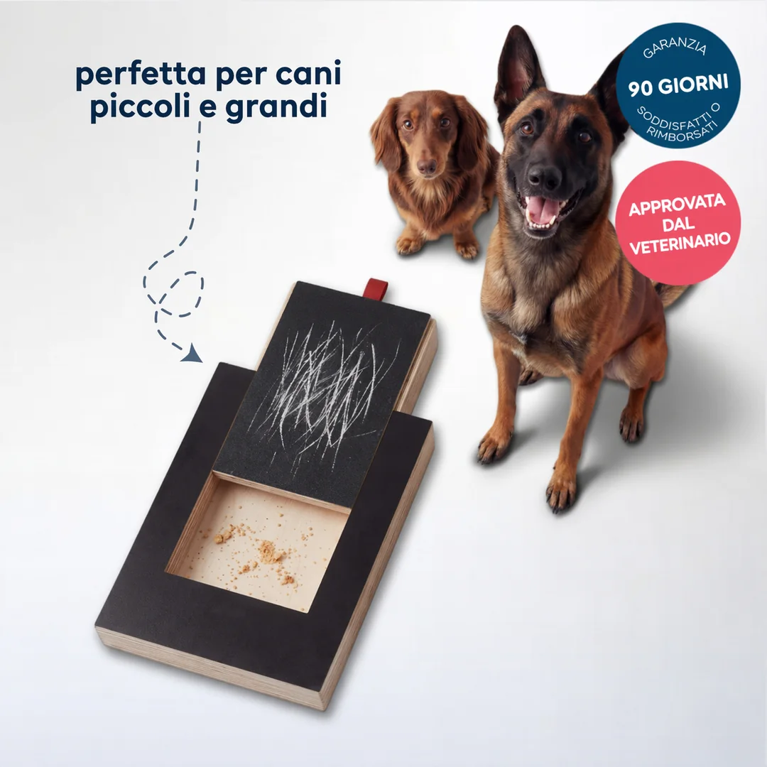 GrattaSnack con due cani e garanzia 90 giorni